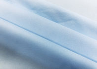 100% poliester 130GSM Materiał koszuli poliestrowej ze streczami Jasnoniebieski kolor