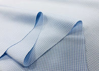 100% tkanina poliestrowa, dzianina gładka, zwykła na kratkę w kolorze niebieskim dla pracowników