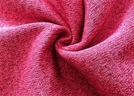 Dzianina pętelkowa szczotkowana dzianina na pulower z kapturem Różowa 300GSM 100% poliester