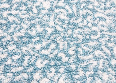 340GSM 100% poliester Velvet Fabric Circle Fleece Loop niebiesko-biała