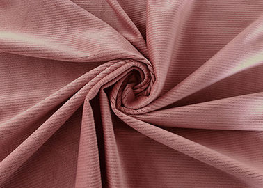 Elastyczny 94% poliestrowy materiał sztruksowy / jesionowy różowy materiał sztruksowy 200GSM