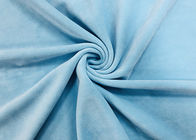 92% elastyczna elastyczna tkanina z mikro aksamitu na tekstylia domowe Baby Blue 340GSM