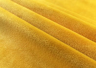 220GSM Miękka mikro tkanina poliestrowa / bursztynowa żółta aksamitna tkanina na akcesoria do zabawek